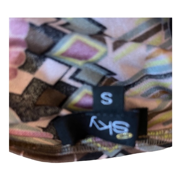 Sky silk dress with stone detail and gold chain detail - Picture 11 of 11